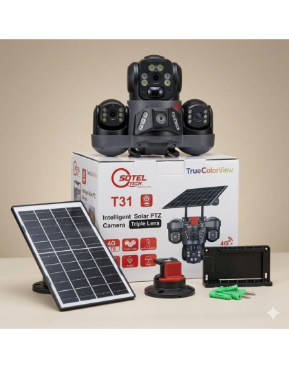 CLARION VIEW T31 — INTELLIGENT SOLAR PTZ CAMERA (With 64GB MCard)