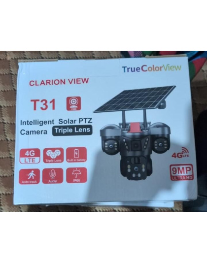 CLARION VIEW T31 — INTELLIGENT SOLAR PTZ CAMERA (With 64GB MCard)